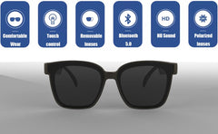 Bluetooth Smart Sunglasses – Wireless Music & Call Glasses with UV Protection